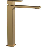 Смеситель для раковины высокий Vincea Cube VBF-1C02BG, брашированное золото фото 