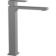 Смеситель для раковины высокий Vincea Cube VBF-1C02GM, вороненая сталь фото 