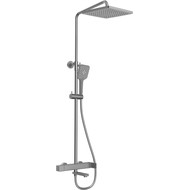 Душевая стойка Vincea Cube VSFS-1C1GM, вороненая сталь фото 