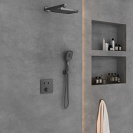 Душевая система для душа Vincea VSFW-4211GM, вороненая сталь фото 