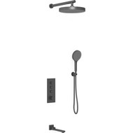 Душевая система для ванны с термостатом Vincea Inspire VSFW-433TI2MB, черный фото 