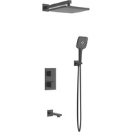 Душевая система для ванны с термостатом Vincea Next VSFW-1N3TMB, черный фото 
