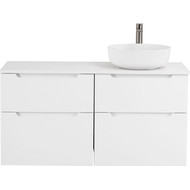 Тумба подвесная со столешницей BelBagno Etna 120 см ETNA-H60-600-2C-SO-BL-P+EK-120-AS-BL-R, Цвет фасада: Bianco Lucido фото 