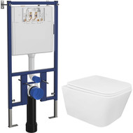 Инсталляция Loranto с подвесным безободковым унитазом Talas 4501+87268 фото 