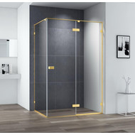 Душевое ограждение Cezares Bellagio AH-1 120х90 см (стекло 8 мм), золото/прозрачное фото 