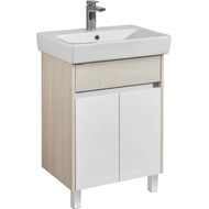 Тумба напольная с раковиной Акватон Верди 60 см 1A2077K1VDAV0, белый/ясень фабрик фото 