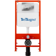 Инсталляция для унитаза BelBagno BB026/BB081CR (кнопка смыва хром глянцевый) фото 