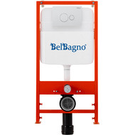 Инсталляция для унитаза BelBagno BB026/BB082BL (кнопка смыва белый глянцевый) фото 