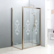 Душевое ограждение Cezares Giubileo AH-1 120х90 см, бронза/прозрачное/узор фото 