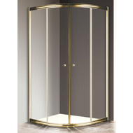 Душевое ограждение Cezares Giubileo R-2 80х80 см, золото/прозрачное фото 
