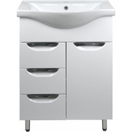 Тумба напольная с раковиной Стиль 60/3 см, белый фото 