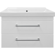 Тумба подвесная с раковиной Стиль Модерн 80/2 см, белый фото 