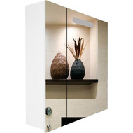 Зеркало-шкаф Стиль Арфа 80 см, белый фото 