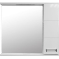 Зеркало-шкаф Стиль Дина 75 см R, белый фото 