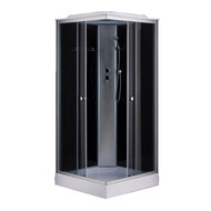 Душевая кабина Loranto CS-6491G 90х90 см, сатин/тонированное фото 