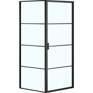 Душевое ограждение Azario Richmond 90х90 см AZNAG1221900, черный/прозрачное фото 