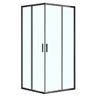 Душевое ограждение Azario Milton 90х90 см AZ-ND1142 900 Black, черный/прозрачное фото 