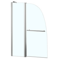 Шторка для ванны AZARIO AZ-142TB 100х140 см, хром/прозрачное фото 