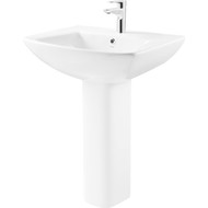 Раковина с пьедесталом Creo Ceramique Tours 60 см, белый фото 