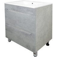Тумба напольная с раковиной Loranto Florena 60 см CS00086990 (раковина Leon 60) светлый бетон фото 