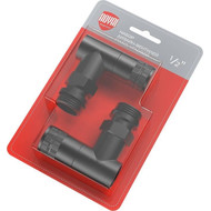 Вентиль для радиатора угловой Royal Thermo Piano 1/2" RTE 56.0013, чёрный фото 