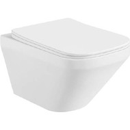 Унитаз подвесной безободковый Aquatek Лира AQ1155-00 с тонкой крышкой микролифт фото 