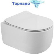 Унитаз подвесной безободковый BelBagno Soft-Tor BB084CH-TOR (Система смыва торнадо) фото 