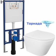 Инсталляция Loranto с подвесным унитазом Krosa 4501+87266 (Система смыва торнадо) фото 