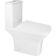 Унитаз-компакт безободковый Azario FRETTA Square AZ-1038A N с тонкой крышкой микролифт фото 