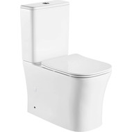 Унитаз-компакт безободковый Azario Anteo Square AZ-1218A с тонкой крышкой микролифт фото 