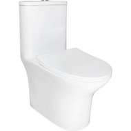 Унитаз-моноблок безободковый с функцией биде Azario Sente AZ-8614B с тонкой крышкой микролифт фото 