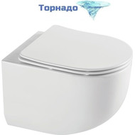 Унитаз подвесной Vincea Globo VT1-52T с тонкой крышкой микролифт (Система смыва торнадо) фото 