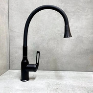 Смеситель для кухни Haiba HB73825-7, чёрный матовый фото 