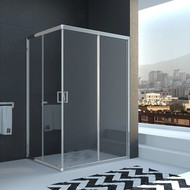 Душевое ограждение Veconi 120x80 см RV10-12080-01-C5, хром/прозрачное фото 