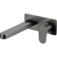 Смеситель для раковины настенный Boheme Spectre 455-Gm (со скрытой частью) gun metal, Цвет производителя: gun metal фото 