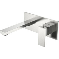 Смеситель для раковины настенный Boheme Qubic 475-NB (со скрытой частью) nickel brush, Цвет производителя: nickel brush фото 