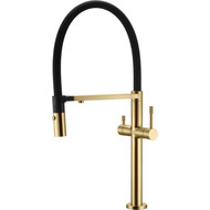 Смеситель для кухни Boheme Uno 115-MG, чёрный/золото, Цвет производителя: чёрный, золото матовое фото 