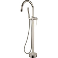 Смеситель для ванны напольный Boheme Uno 469-NB, nickel brush, Цвет производителя: nickel brush фото 