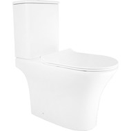 Унитаз-компакт безободковый Azario Frento AZ-2311 с тонкой крышкой микролифт фото 