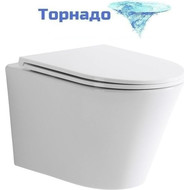 Унитаз подвесной безободковый Tece Spring 9700997 с тонкой крышкой микролифт (система смыва торнадо) фото 