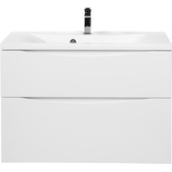 Тумба подвесная с раковиной BelBagno MARINO-H60-800-2C-SO-BL-P 80 см, Bianco Lucido (раковина BB800/450-LV-MR-PR) фото 