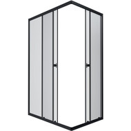 Душевое ограждение Triton Вента 100x80 см, чёрный/прозрачное фото 