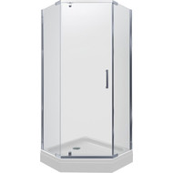 Душевое ограждение Triton Дека 90x90 см (с поддоном) хром/прозрачное фото 