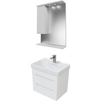 Комплект мебели Mirsant Soho Quadro 60 см (тумба + зеркало) фото 