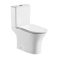 Унитаз-компакт безободковый Azario Fretta Round AZ-7121A с тонкой крышкой микролифт фото 