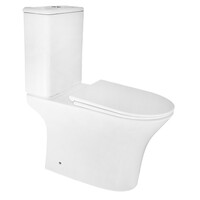 Унитаз-компакт безободковый Azario Fretta Round AZ-7121A с тонкой крышкой микролифт фото 