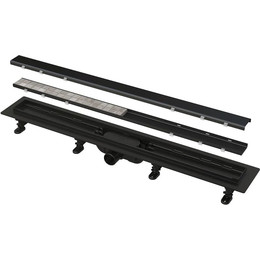 Трап Alcadrain 55 см APZ19BLACK-550, чёрный матовый фото 