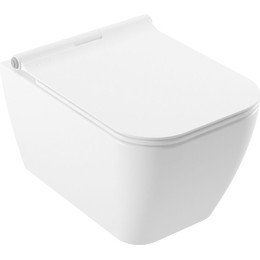 Унитаз подвесной безободковый Serel Rita RT26SL с тонкой крышкой микролифт фото 