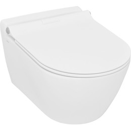 Унитаз подвесной Serel Smart SM25SL с тонкой крышкой микролифт фото 