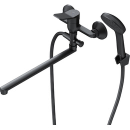Смеситель для ванны AM.PM X-Joy F85A90122 с душевым набором, чёрный, Цвет производителя: чёрный фото 